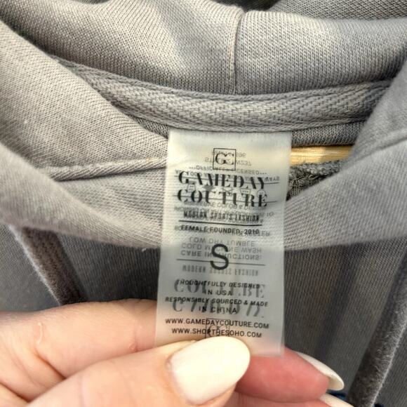 Citadel Bulldogs Gameday Couture Women's side split Hoodie Dress -Gray - Picture 3 of 8